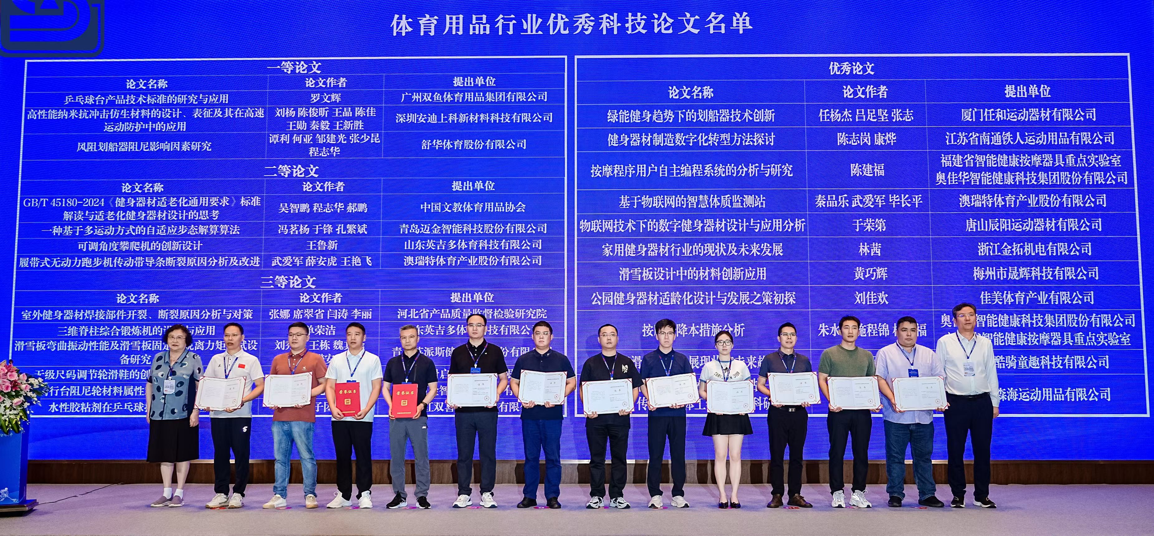 EUDE Wins First Prize for Outstanding Sports Technology Paper